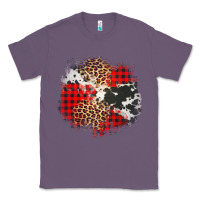 Lavender leopard cowhide Christmas plaid patches Classic Tee - Jasminsmagicworld