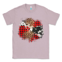 Lilac leopard cowhide Christmas plaid patches Classic Tee - Jasminsmagicworld