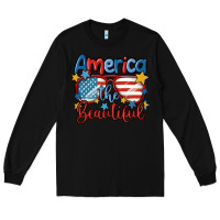 Black america the beautiful Long Sleeve Tee - MaliasSmallBusiness