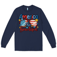 Navy america the beautiful Long Sleeve Tee - MaliasSmallBusiness