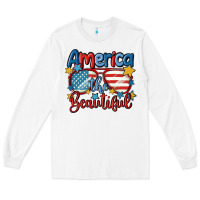 White america the beautiful Long Sleeve Tee - MaliasSmallBusiness