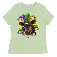 Matcha mardi gras baby cow Ladies Tee - RanaPortraitStore