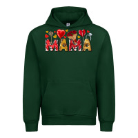 Forest Green Valentine's Day Mama Mother's Day Urban Hoodie - HowdyJamesFarm