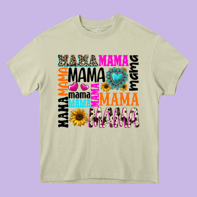 Mama Gemstone Sunflower Heavy Core Tee Designed By Texasbilliewilder