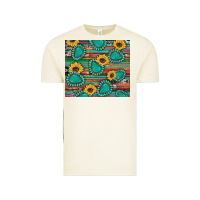 Vintage Arctic western gemstone sunflowers serape cowhide glitter wooden Vintage Tee - Artiststas