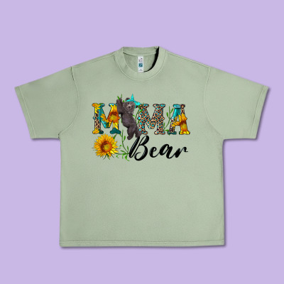Blue Mama Bear With Cute Bear Urban Heavy Tee Designed By Artiststas