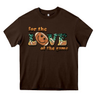 Chocolate Brown for the love  of the game Heavy Core Tee - BarkalooDesign