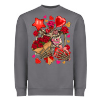 Storm valentines day skeleton Heavyweight Sweatshirt - NancyCooperArtShop