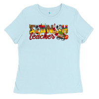 Baby Blue spanish teacher Ladies Tee - texasbilliewilder