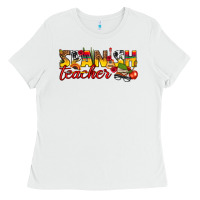 White spanish teacher Ladies Tee - texasbilliewilder