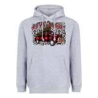 Heather Grey Merry Christmas Truck Heavyweight Hoodie - Bettercallsaul