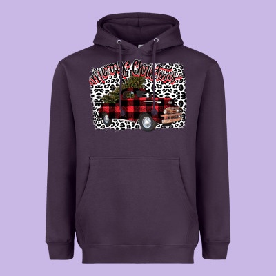 Merry Christmas Truck Heavyweight Hoodie Designed By Bettercallsaul