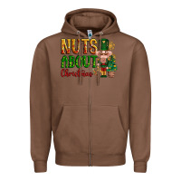Chestnut Nuts about Christmas Nutcracker Zipper Hoodie - NancyCooperArtShop