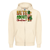 Sandshell Nuts about Christmas Nutcracker Zipper Hoodie - NancyCooperArtShop