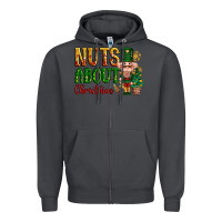 Smoke Nuts about Christmas Nutcracker Zipper Hoodie - NancyCooperArtShop