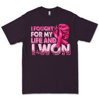 Plum I Fought For My Life and I Won Breast Cancer Premium Tee - texasbilliewilder