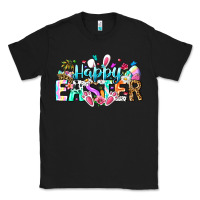 Black Happy Easter Bunny Classic Tee - CowhideDigitalArt