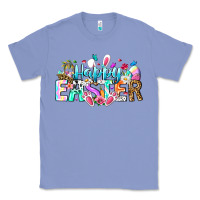 Colony Blue Happy Easter Bunny Classic Tee - CowhideDigitalArt