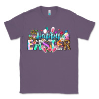 Lavender Happy Easter Bunny Classic Tee - CowhideDigitalArt