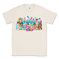 Natural Happy Easter Bunny Classic Tee - CowhideDigitalArt
