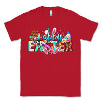 Red Happy Easter Bunny Classic Tee - CowhideDigitalArt