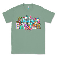 Sage Happy Easter Bunny Classic Tee - CowhideDigitalArt