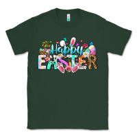 Sports Green Happy Easter Bunny Classic Tee - CowhideDigitalArt