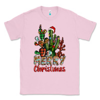 Bubblegum Pink merry christmas cactus western Classic Tee - BarkalooDesign