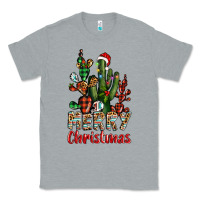 Heather Grey merry christmas cactus western Classic Tee - BarkalooDesign