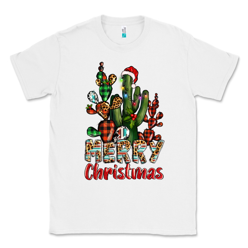 Merry Christmas Cactus Western Classic Tee by BarkalooDesign | Teevron