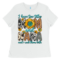 White i have two titles mom and nana and i rock them bot Ladies Tee - Zillion Design Studio