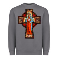Storm lady of guadalupe leopard cross Heavyweight Sweatshirt - BarkalooDesign