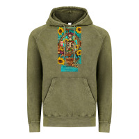 Vintage Olive i hate everyone but coffee helps western skeleton coffee sunflowers 12 Vintage Hoodie - Artiststas
