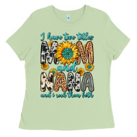 Matcha i have two titles mom and nana and i rock them bot Ladies Tee - Zillion Design Studio