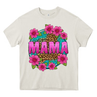 Cream mama leopard background Heavy Core Tee - texasbilliewilder