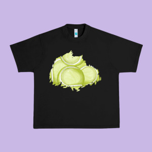 Tennis Patch Urban Heavy Tee Designed By Adodesignshop