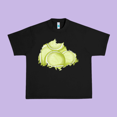 Tennis Patch Urban Heavy Tee Designed By Adodesignshop