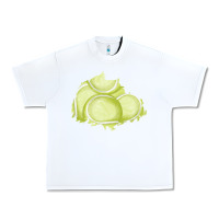 White tennis patch Urban Heavy Tee - AdoDesignShop