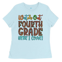 Baby Blue watch out fourth grade here i come! Ladies Tee - JahusDesignShop