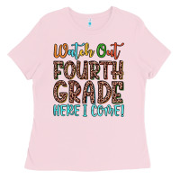 Bubblegum Pink watch out fourth grade here i come! Ladies Tee - JahusDesignShop