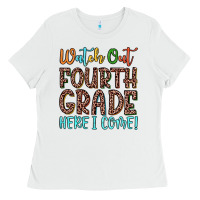 White watch out fourth grade here i come! Ladies Tee - JahusDesignShop
