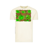 Vintage Arctic shamrock glitter leopard and wood background Vintage Tee - Artiststas