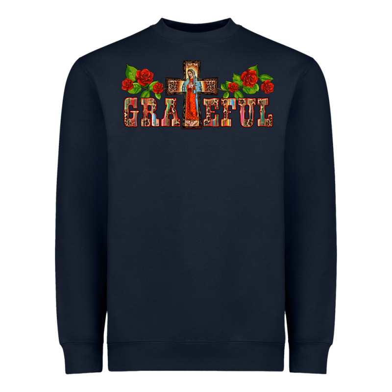 Grateful Guadalupe Cross Heavyweight Sweatshirt by BarkalooDesign | Teevron