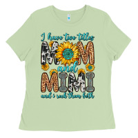 Matcha i have two titles mom and mimi and i rock them bot Ladies Tee - Zillion Design Studio