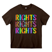 Chocolate Brown rights rights rights (pride) Heavy Core Tee - Zillion Design Studio