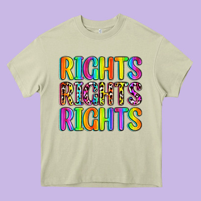 Rights Rights Rights (pride) Heavy Core Tee Designed By Zillion Design Studio