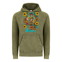 Vintage Olive i hate everyone but coffee helps western skeleton coffee sunflowers 12 Vintage Hoodie - Artiststas