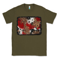 Army Green distressed cowhide leopard christmas background Classic Tee - Jasminsmagicworld
