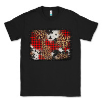 Black distressed cowhide leopard christmas background Classic Tee - Jasminsmagicworld