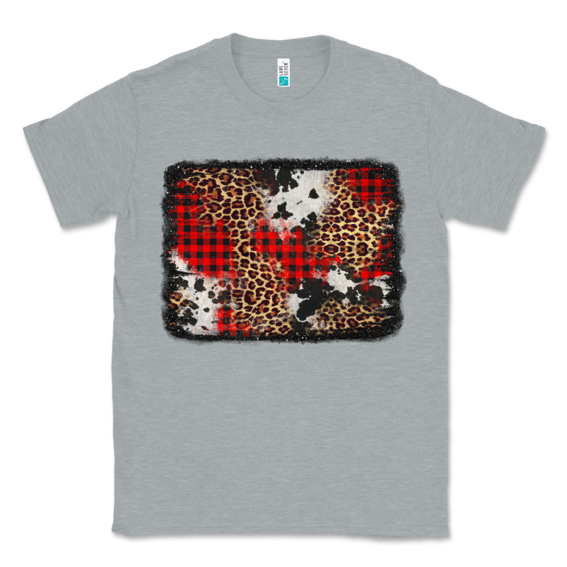 Distressed Cowhide Leopard Christmas Background Classic Tee by Jasminsmagicworld | Teevron